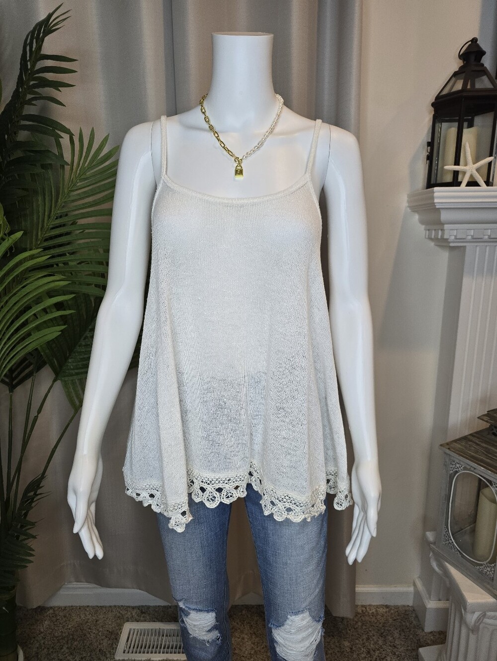 ALTARD STATE KNIT TOP, CREAM L